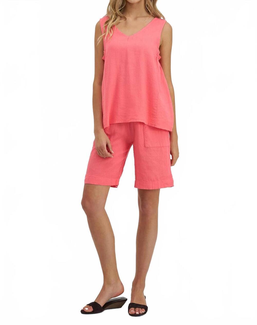 NEW M MADE IN ITALY woven tank top in sunset